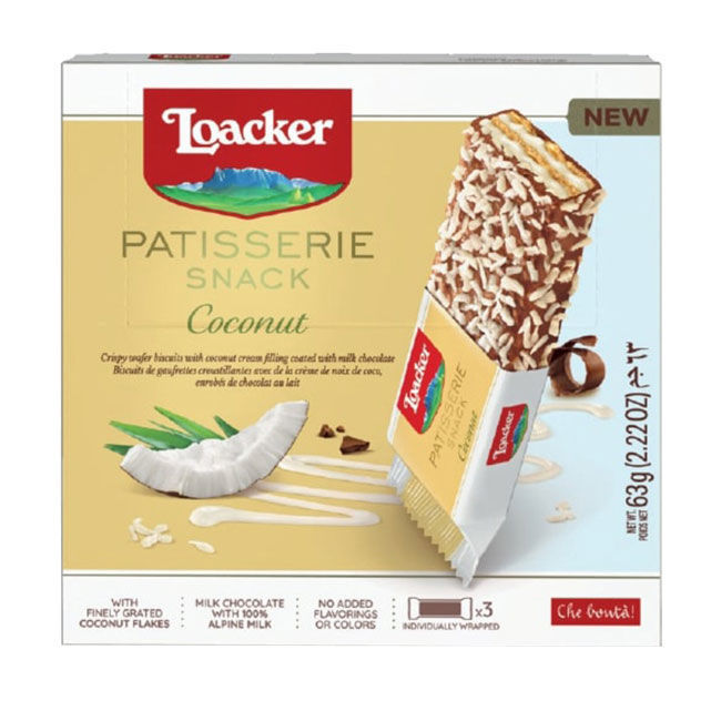 0036591_loacker-gran-patiserrie-creme-coconut-63gr Loacker Gran Patiserrie Creme Coconut 63g - Görsel 1