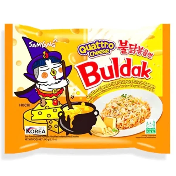 Buldak Quattro Cheese Hot Chicken Flavor Ramen 130 gr