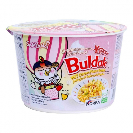 34075cd6fbd6404799b37ac19b177278-540x540 Buldak Hot Chicken Cream Carbonara Ramen 120g - Görsel 1