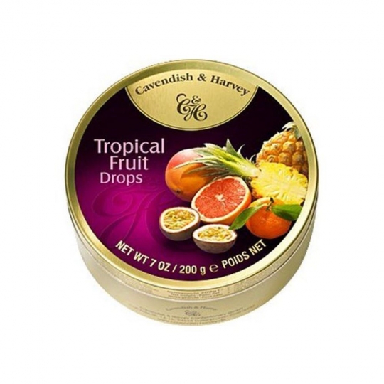 37dddfb392dcd5e74c0e83edfb2c3ad5-540x540 Cavendish Harvey Tropical Fruit Drops - Tropikal Meyveler 200gr - Görsel 1