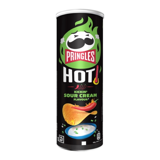 4cdb6309c64d1457189f29d4a6eca503-540x540 Pringles Hot - Kickin' Sour Cream Flavour 160g - Görsel 1