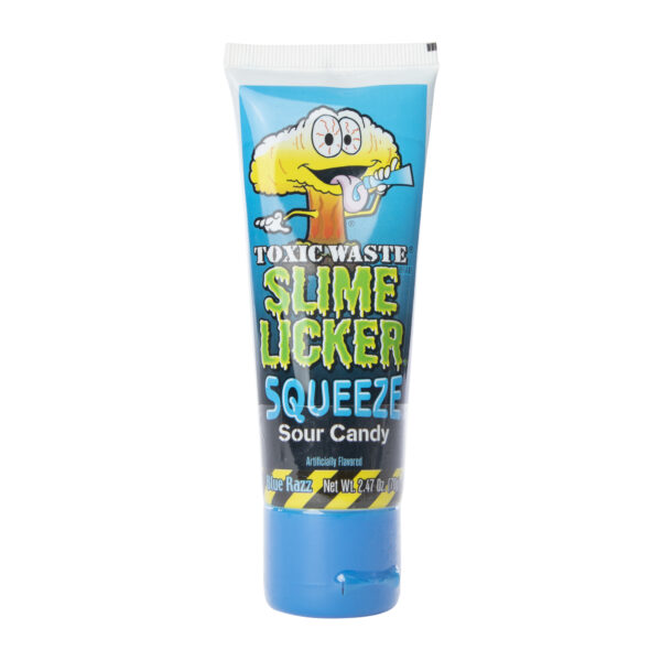 Toxic Waste Slime Licker Squeeze Sour Candy Blue Razz 70g