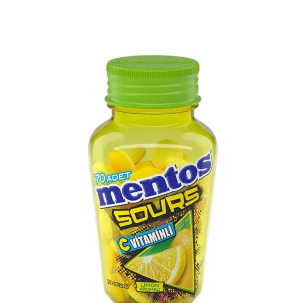 Mentos Sours C Vitaminli Limon Aromalı Şeker 49g