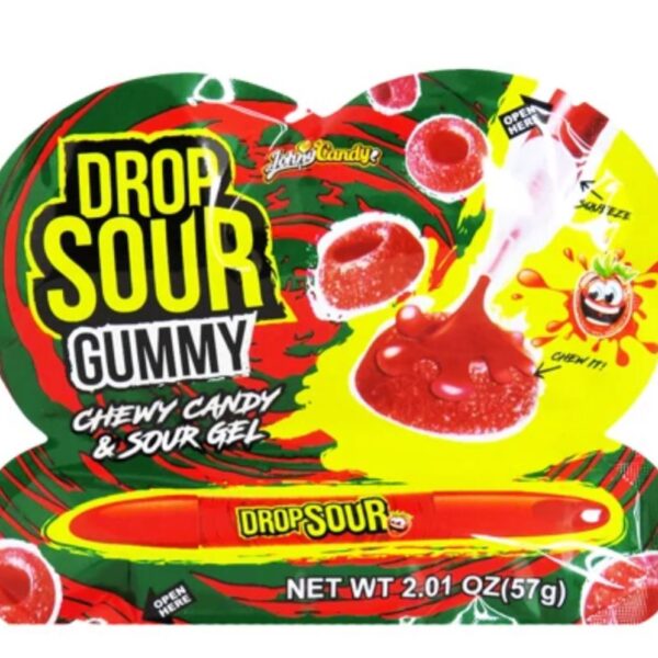 Juicy Drop Gummies Strawberry Sour Gel 57 g