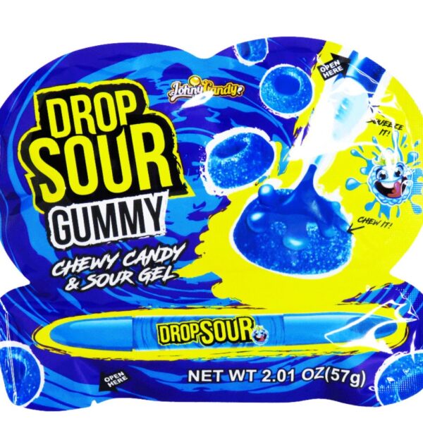 Juicy Drop Gummies Raspberry Sour Gel 57 g