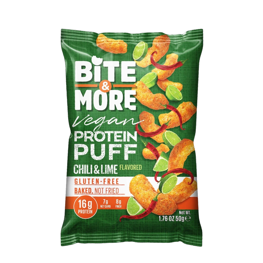 bitemore-protein-puff-chililime Bite&More Protein Puff Chili&Lime 50g - Görsel 1