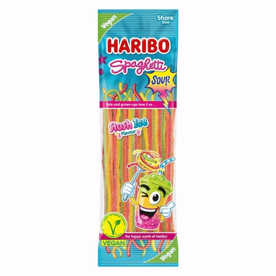 d20d9e306808fc9d610542401137b70d-540x540 Haribo Spaghetti Sour Slush Ice Flavour 200g - Görsel 1
