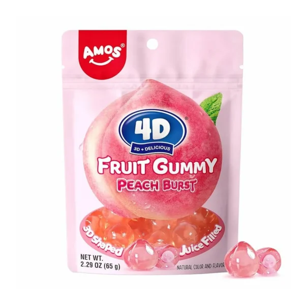 Amos Peelerz Gummy Peach 65 g