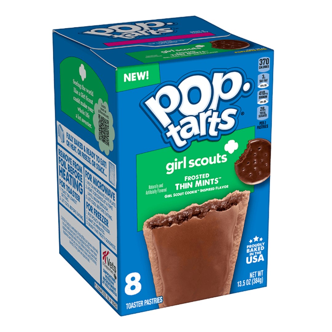 7296fa39dac56b650e374182b045ff70 Pop Tarts Girl Scouts Frosted Thin Mints 384g - Görsel 1