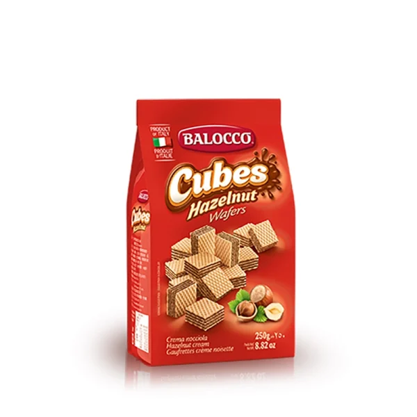 Balocco Cubes Hazelnut Wafers 250g